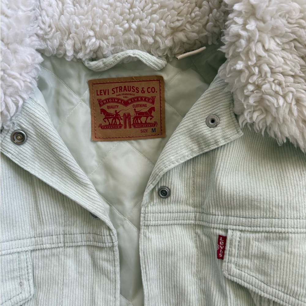 LEVI MINT DENIM SHERPA JACKET